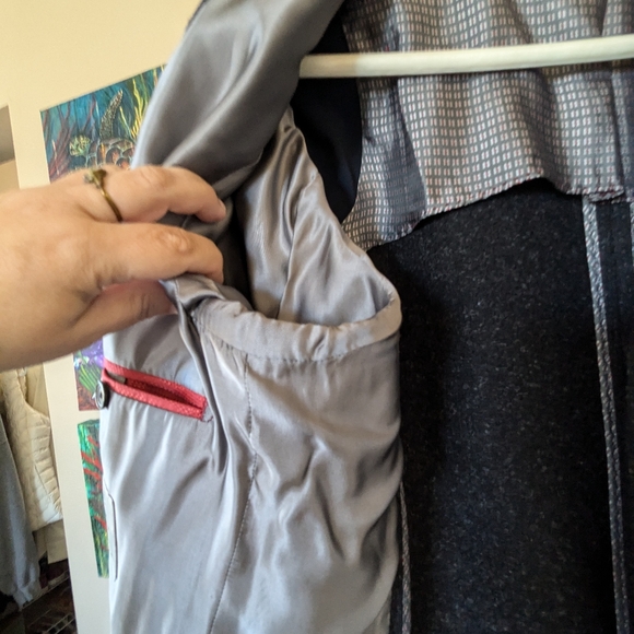 Bugatti Wool Jacket like new 38 R 38R charcoal grey tweed - Picture 15 of 16